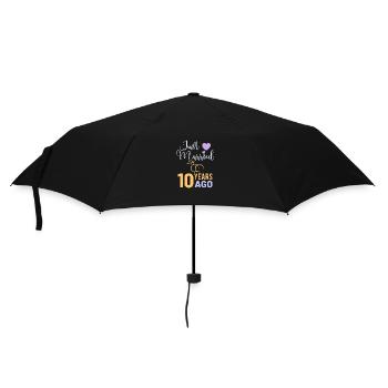 10 ans de mariage anniversaire de mariage cadeau de mariage - Parapluie standard - noir - Devant