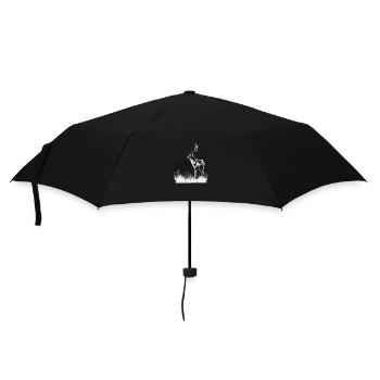 Cerf la nuit, chasse chasseur photographe nature - Parapluie standard - noir - Devant