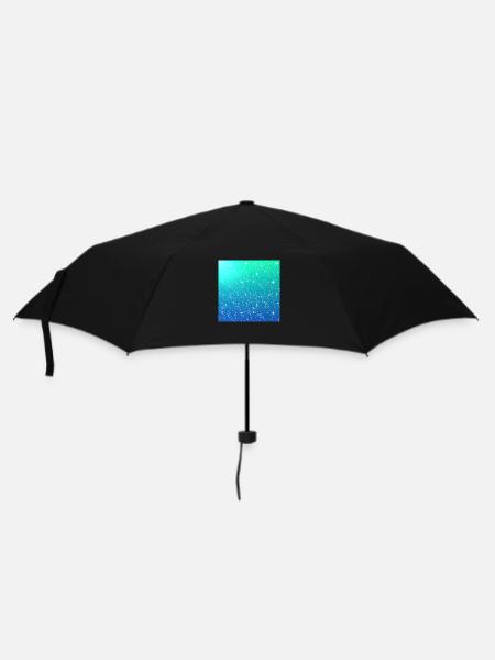 Farbverlauf Sterne Glitzer Hintergrund - Regenschirm (klein) - Schwarz