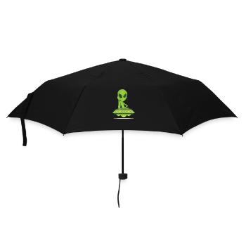 Alien avec le doigt du milieu puant vous baise - Parapluie standard - noir - Devant