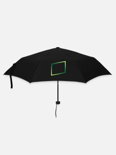 Rechteck Rahmen Schild - Regenschirm (klein) - Schwarz