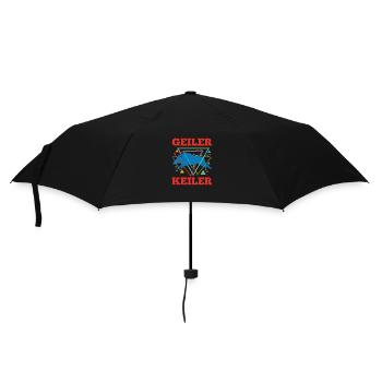 Geometrische Jagd Spruch Jäger Geschenk Rotwild - Regenschirm (klein) - Schwarz - Vorne