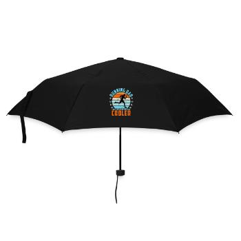 Running Dad Vater Geschenk Spruch Marathon Lauf - Regenschirm (klein) - Schwarz - Vorne