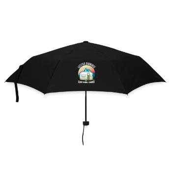 Letztes sauberes Campingshirt Wohnwagen Camper - Regenschirm (klein) - Schwarz - Vorne