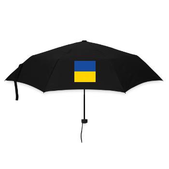 Ukraine Flag, Ukraine Pride, Ukrainian Gift - Umbrella (small) - black - Front