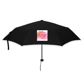 OH MY GOD, ITS WINE O'CLOCK - WATER COLOR - Umbrella (small) - black - Front