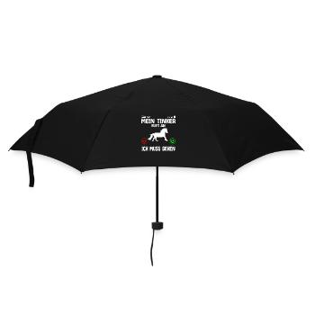 Tinker Pferd ruft an Spruch - Regenschirm (klein) - Schwarz - Vorne