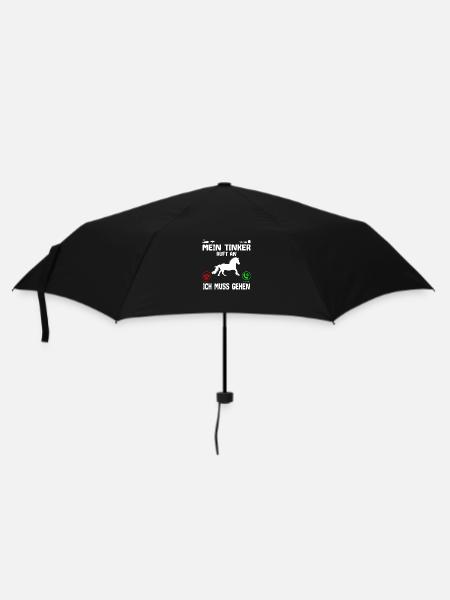Tinker Pferd ruft an Spruch - Regenschirm (klein) - Schwarz
