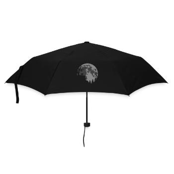 Wolfsspitz allemand Spitz Keeshond Chien Lune - Parapluie standard - noir - Devant