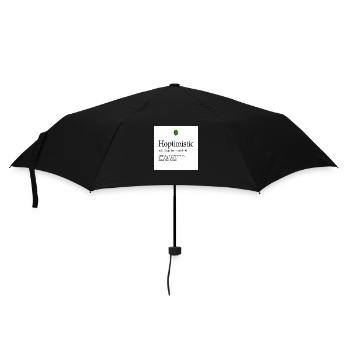 Bier, Hopfen, Hoptimistic - Regenschirm (klein) - Schwarz - Vorne