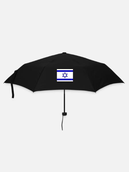 Israelische Flagge - Regenschirm (klein) - Schwarz