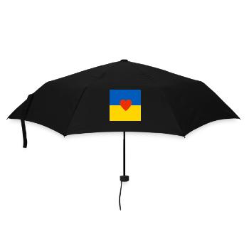 Ukraine - Regenschirm (klein) - Schwarz - Vorne