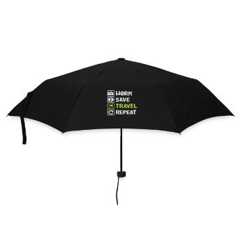 Work Save Travel Repeat - Umbrella (small) - black - Front