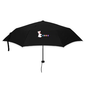 Happy Easter Rabbit Gamer Eating Easter Eggs - Umbrella (small) - black - Front