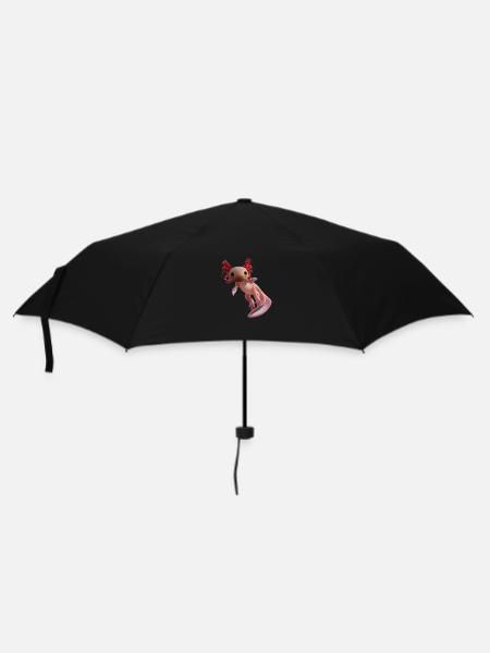 Axolotl - Regenschirm (klein) - Schwarz
