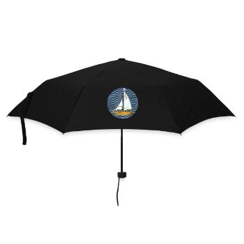 Segelboot - Regenschirm (klein) - Schwarz - Vorne