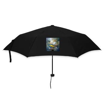 Frieden für die Ukrainer, an der Seite der Ukraine stehen - Regenschirm (klein) - Schwarz - Vorne