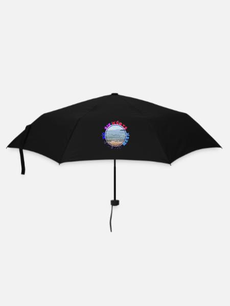 Sie Küste - Er wollte Meer - Regenschirm (klein) - Schwarz