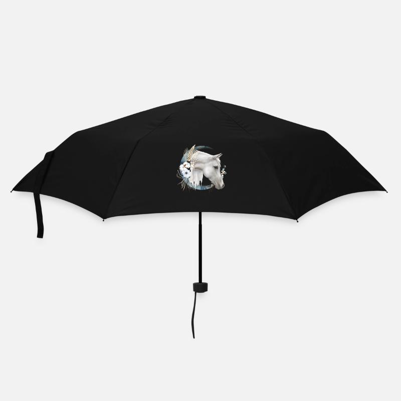 Motif cheval Boho - Parapluie standard - noir