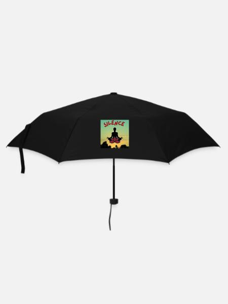 silence meditation - Parapluie standard - noir
