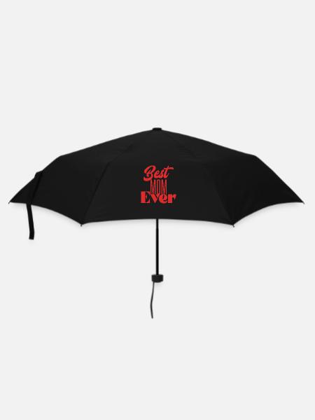 Best mom ever - Regenschirm (klein) - Schwarz