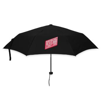 Breaking news don't care - Regenschirm (klein) - Schwarz - Vorne