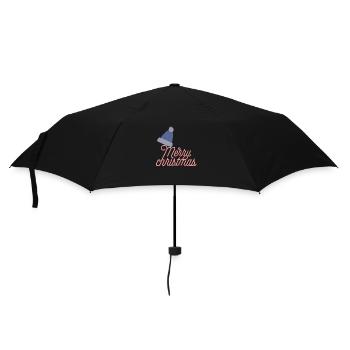 Merry christmas - Regenschirm (klein) - Schwarz - Vorne