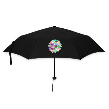 Colorful Geometric Pattern - Umbrella (small) - black - Front