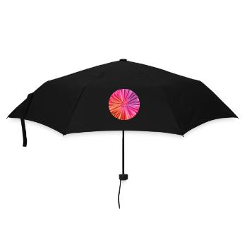 Tie Dye Floral Pattern - Regenschirm (klein) - Schwarz - Vorne