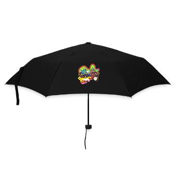 Groovy Hippie Design - Umbrella (small) - black - Front