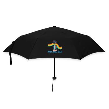 rainbow surfboard - Umbrella (small) - black - Front