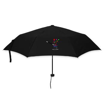 Magic Hat And Wand - Umbrella (small) - black - Front