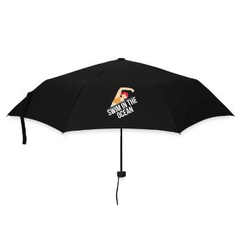 Schwimmen Sie im Ozean - Wildes Meer - Regenschirm (klein) - Schwarz - Vorne
