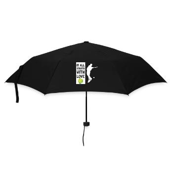 Tout commence par l’amour - Tennis - Blanc - Parapluie standard - noir - Devant