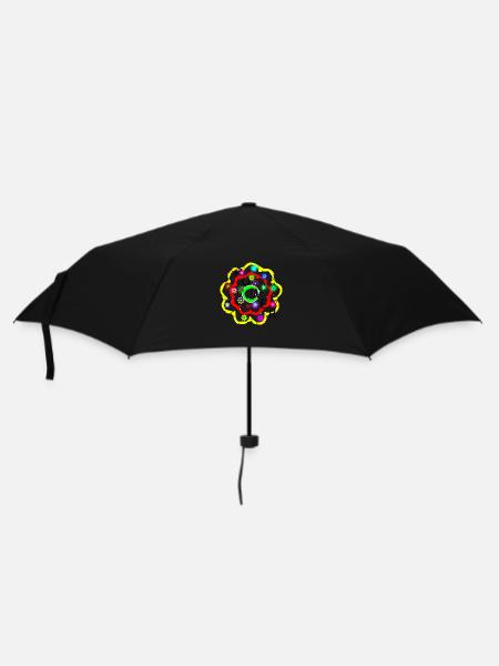 FlowerPower - Regenschirm (klein) - Schwarz