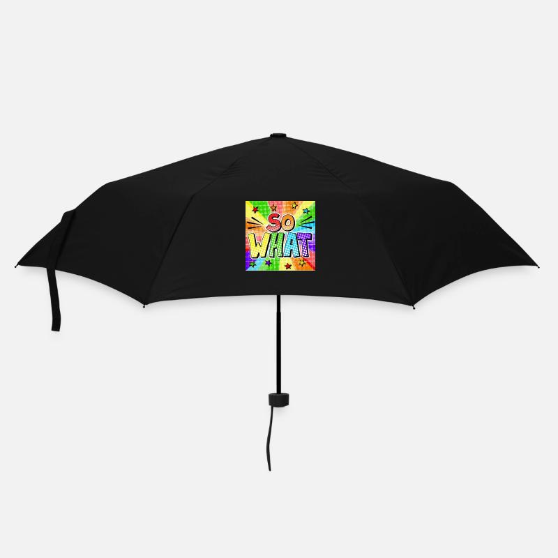 So what - Regenschirm (klein) - Schwarz