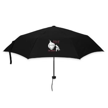 Love the nature - Regenschirm (klein) - Schwarz - Vorne