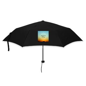 Happy Holidays - Regenschirm (klein) - Schwarz - Vorne