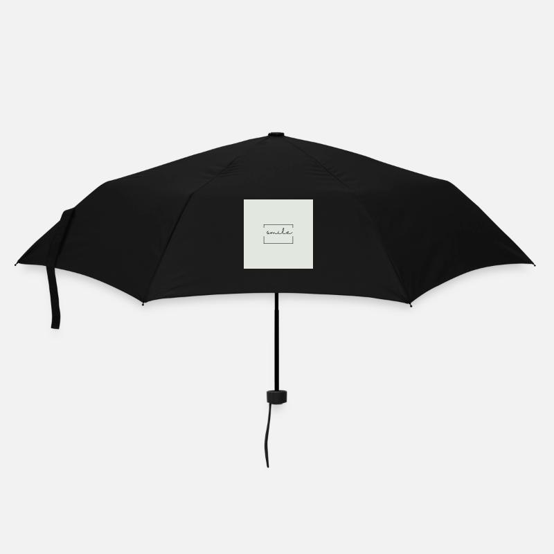 Smile - lächle - Regenschirm (klein) - Schwarz