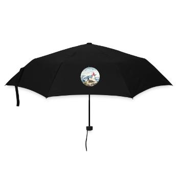 Lindesnes / Norwegen Südkap Souvenir - Regenschirm (klein) - Schwarz - Vorne