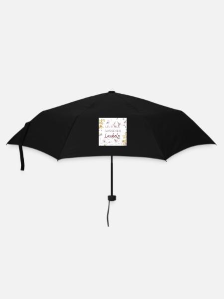 Einatmen, ausatmen, lächeln! - Regenschirm (klein) - Schwarz