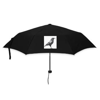 Drawn Raven - Umbrella (small) - black - Front