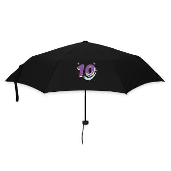 10th Anniversary (10-year gift) - Umbrella (small) - black - Front