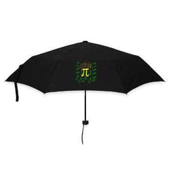 Pi Green and Yellow Flashes Maths Engineer Science - Umbrella (small) - black - Front