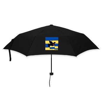 Ukrainische Flagge Taube Friedensflagge - Regenschirm (klein) - Schwarz - Vorne