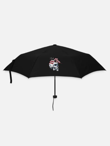 skull eagle - Regenschirm (klein) - Schwarz