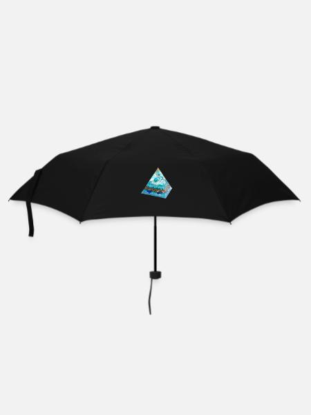 Skarabäus/ hell Blau/Glücksbringer - Regenschirm (klein) - Schwarz