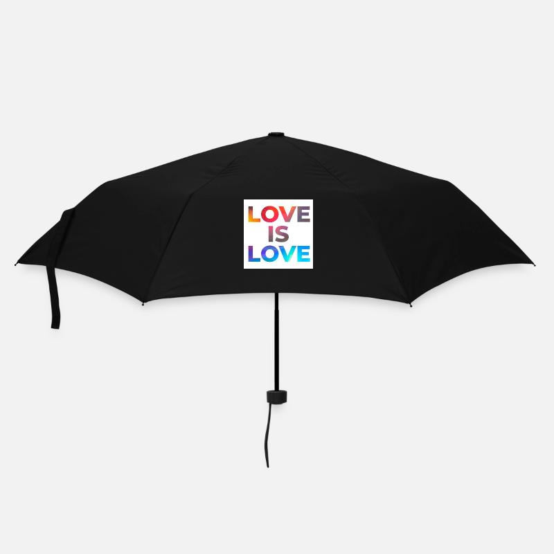 Love is Love - Regenschirm (klein) - Schwarz