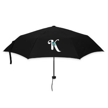 letter K flowered - Umbrella (small) - black - Front