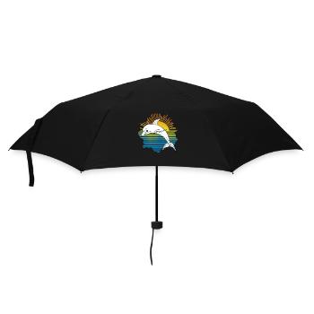Delfin - Regenschirm (klein) - Schwarz - Vorne